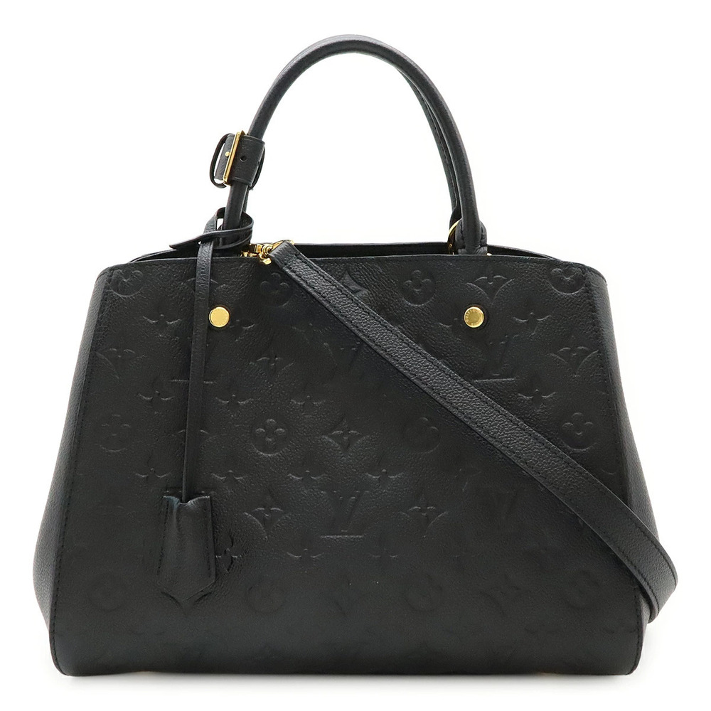 LOUIS VUITTON Monogram Empreinte Montaigne 2way Shoulder Bag Noir Black